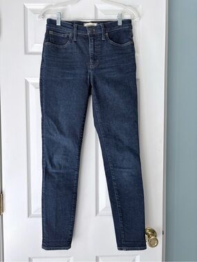 Madewell Women's Dark Indigo 9” Mid-rise Skinny Jeans